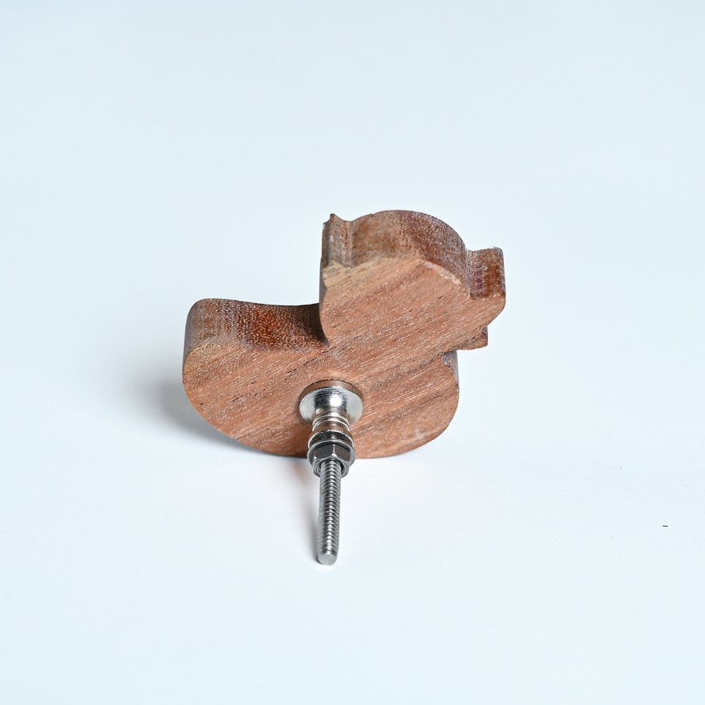 Handmade Acacia Wood Duck Kids Furniture Knob